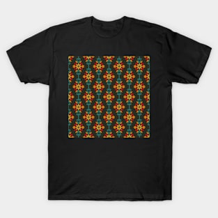 Abstract Floral Pattern T-Shirt